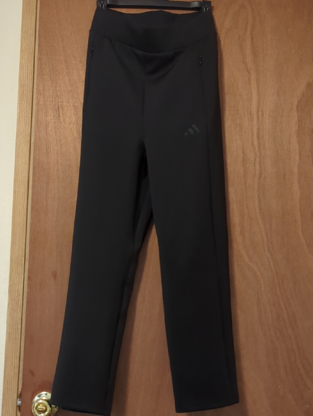 adidas Men's Black Slim Performance Joggers with Zip Pockets